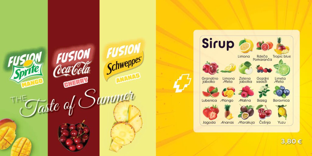 fusion sprite, coca cola, schweppes